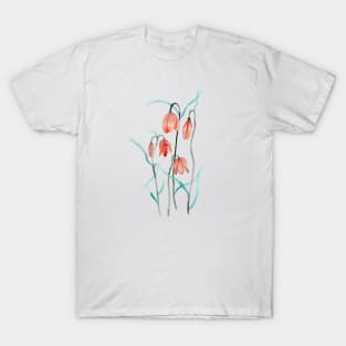 Watercolor Orange Sunset Orchid T-Shirt